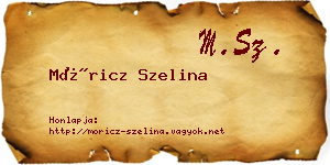 Móricz Szelina névjegykártya